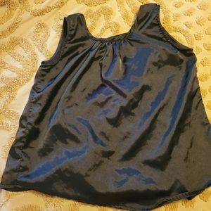 Super cute satin tank. Open back.